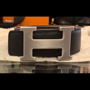 Hermes “H” Constance double-sided black/brown belt